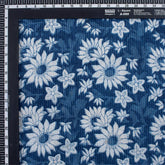 Sunflower Print Cotton Kantha Running Fabric For Dress