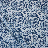 Handmade Indigo Leaf Print Cotton Kantha Fabric