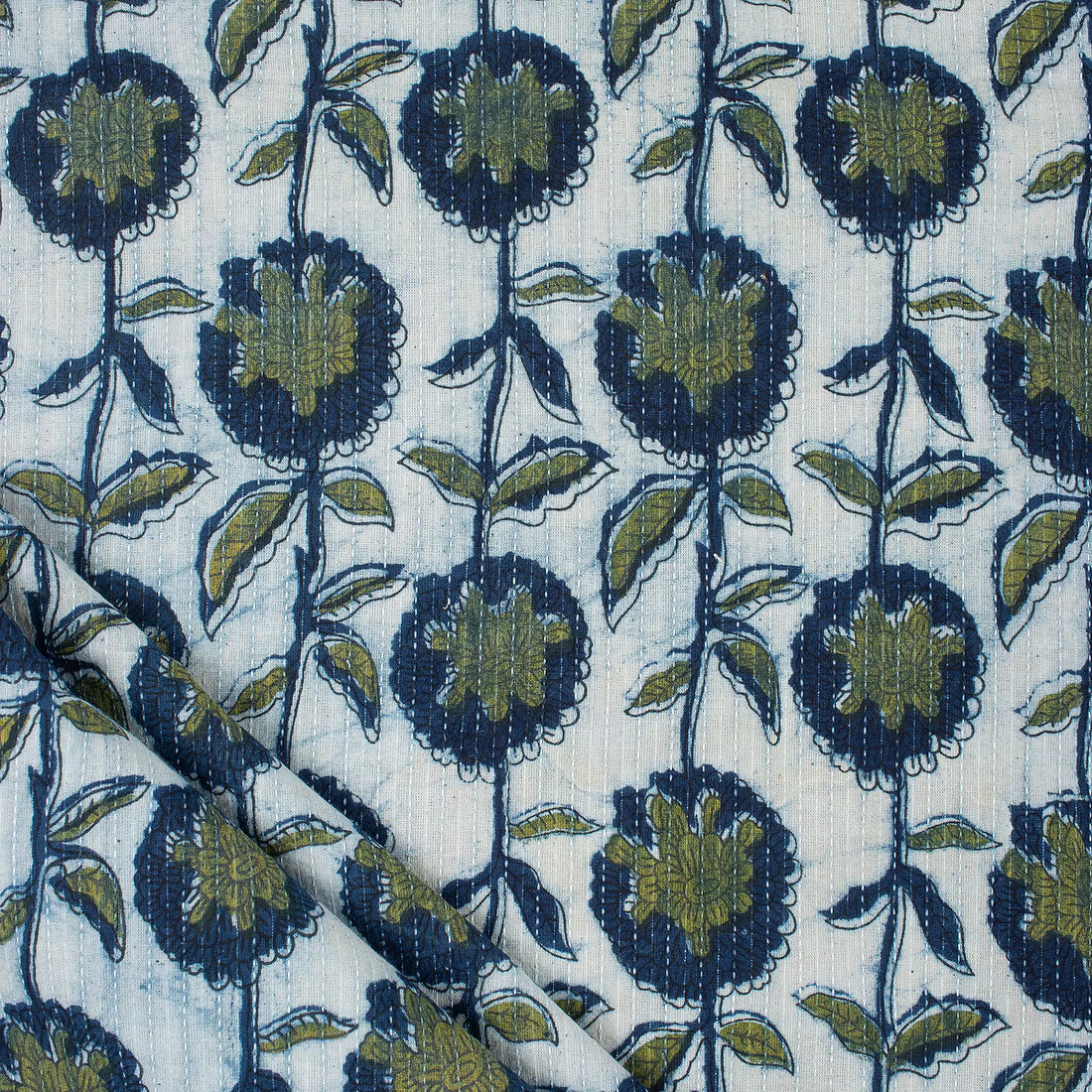 Pure Cotton Kantha Mud Resist Cotton Fabric