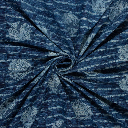 Floral Hand Block Printed Material Fabric 100% Cotton