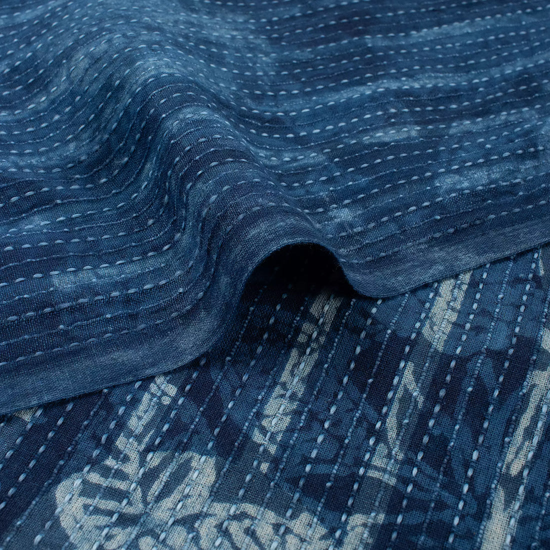 Floral Hand Block Printed Material Fabric 100% Cotton