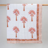 Brown Palm Tree Print Custom Baby Blankets