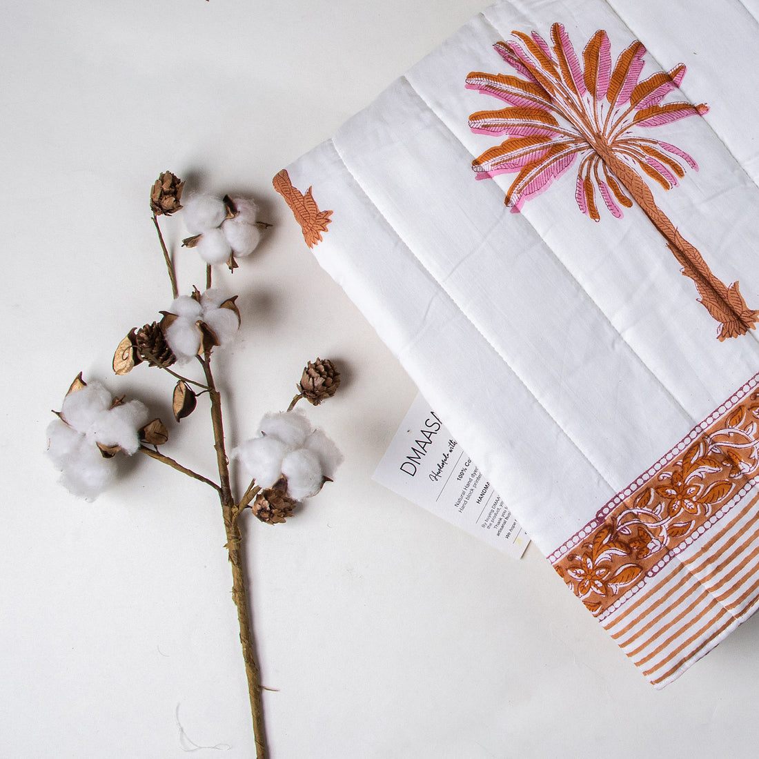 Brown Palm Tree Print Custom Baby Blankets