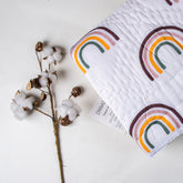 Rainbow Hand Block Print Cotton Soft Baby Blankets