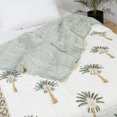 Palm Print Soft Cotton Jaipuri Quilt