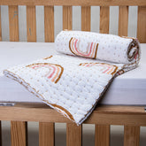 Multicolor Rainbow Cotton Muslin Baby Comforter