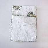 Green Palm Tree Soft Cotton Swaddle Blankets