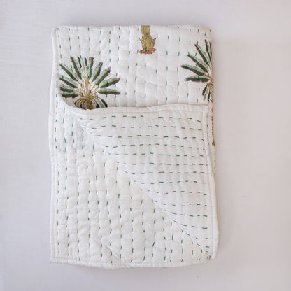 Palm Tree Cotton Newborn Baby Wrap Blanket