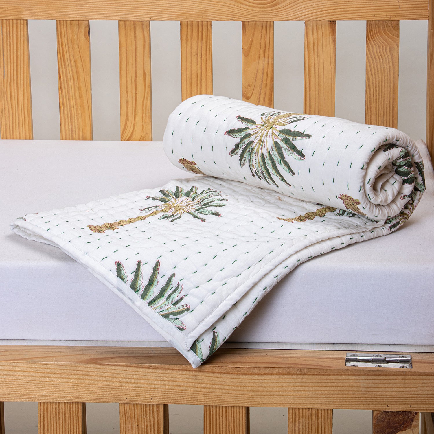 Palm Tree Cotton Newborn Baby Wrap Blanket
