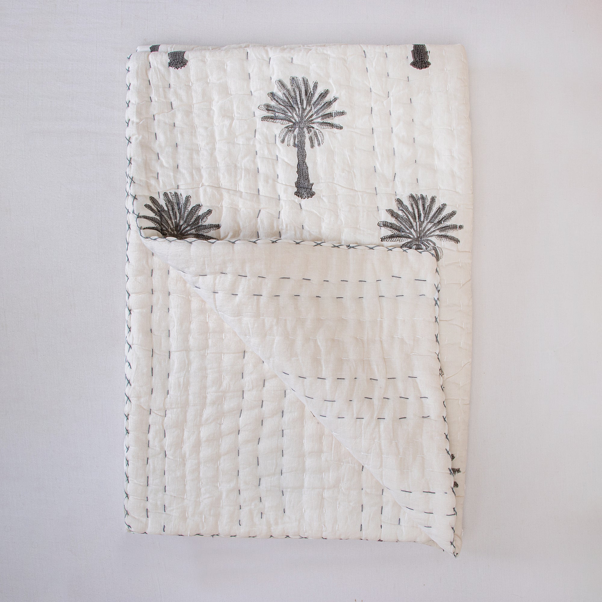 Palm Tree Print Cotton Baby Sleeping Blanket