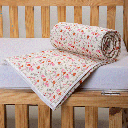 Multicolor Floral Print Baby Cover Blanket