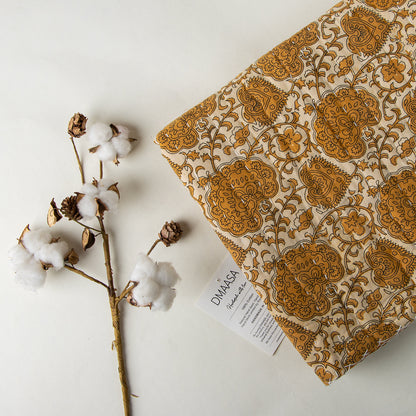 Brown Floral Print Cotton Newborn Blanket