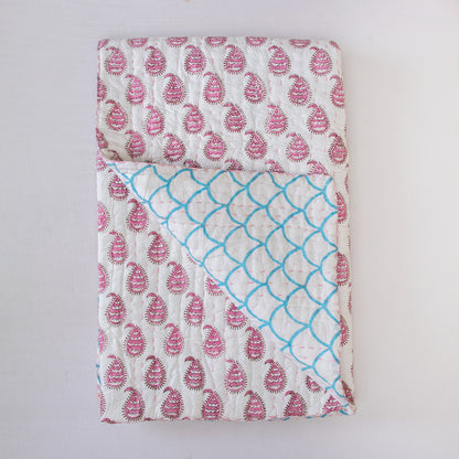 Pink Baby Blanket Mulmul Cotton