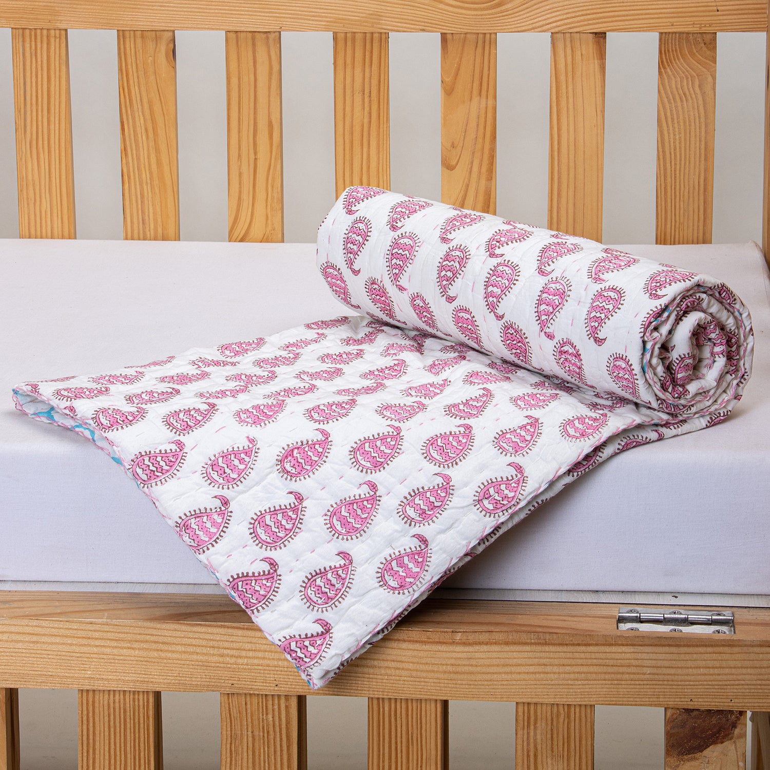 Pink Baby Blanket Mulmul Cotton