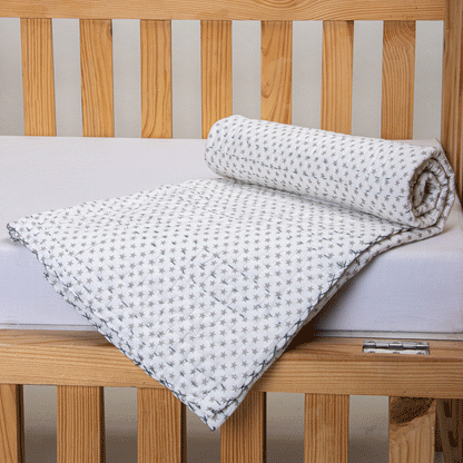 Hand Block Star Design Soft Cotton Baby Blankets