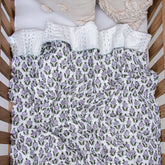 Purple Floral Print Soft Modern Baby Blankets