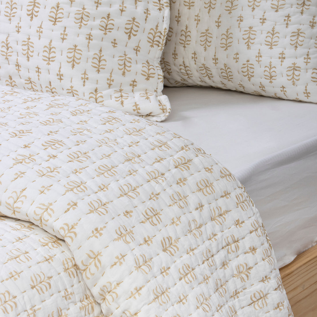 Yellow Floral Soft Cotton Quilts