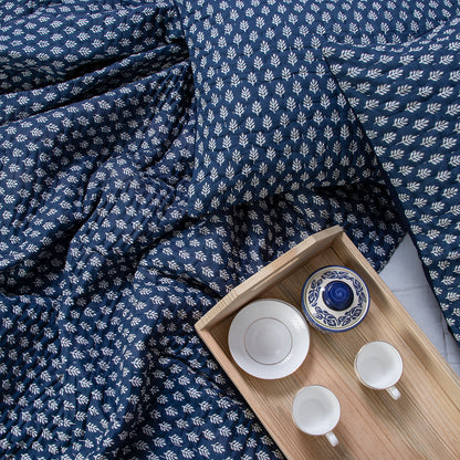 Blue Vintage Kantha Quilts &amp; Cotton Rajai Blanket