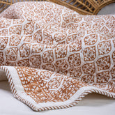 rown Design Cotton Blankets for Winter & Bed Cover