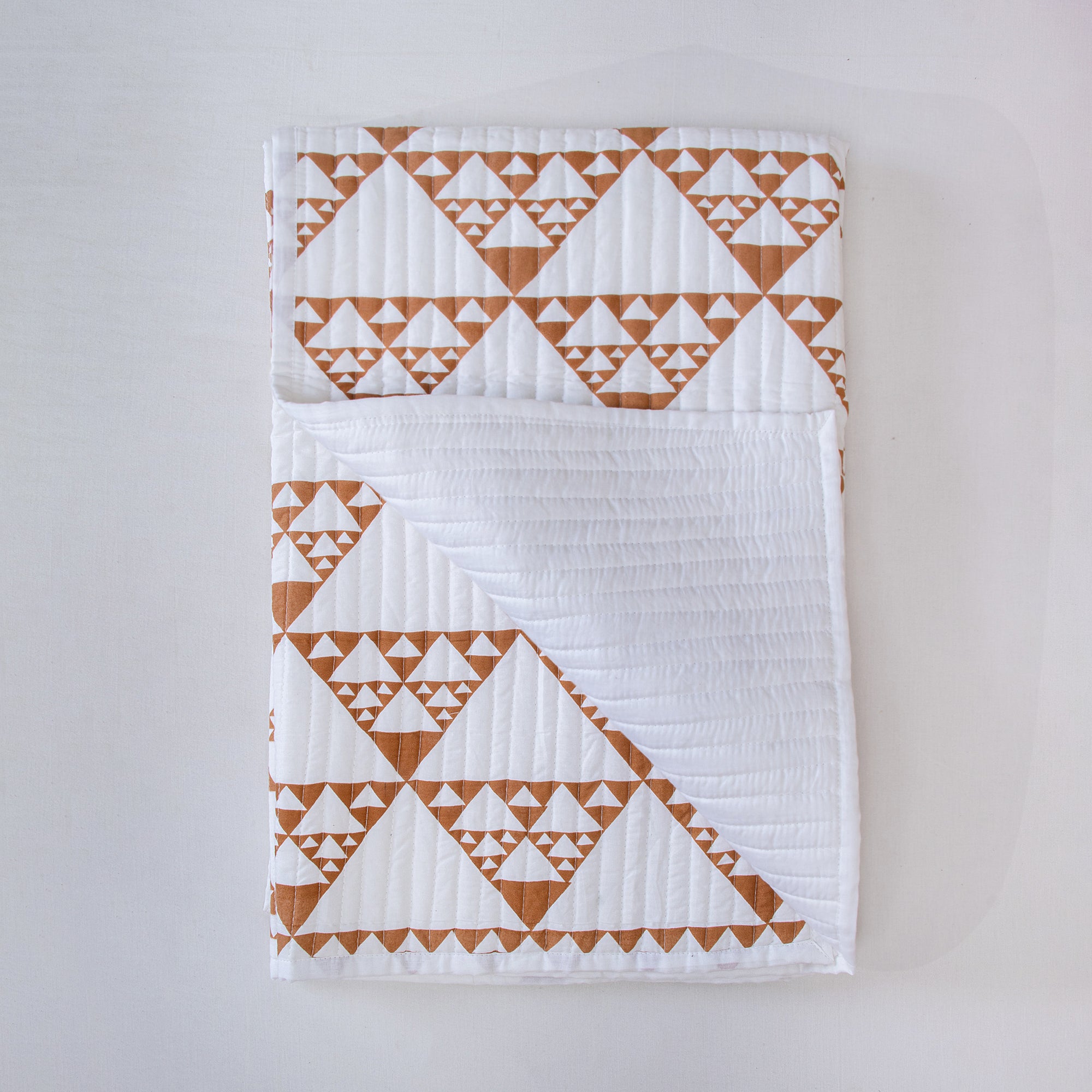 Brown Geometrical Print Newborn Baby Blanket Set