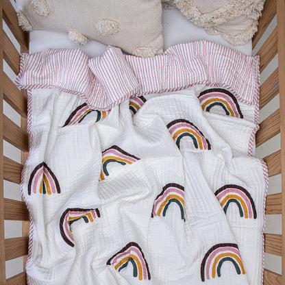Multicolor Rainbow Soft Best Baby Blankets