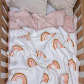 Multicolor Rainbow Soft Cotton Receiving Blankets