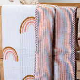 Multicolor Rainbow Soft Cotton Receiving Blankets