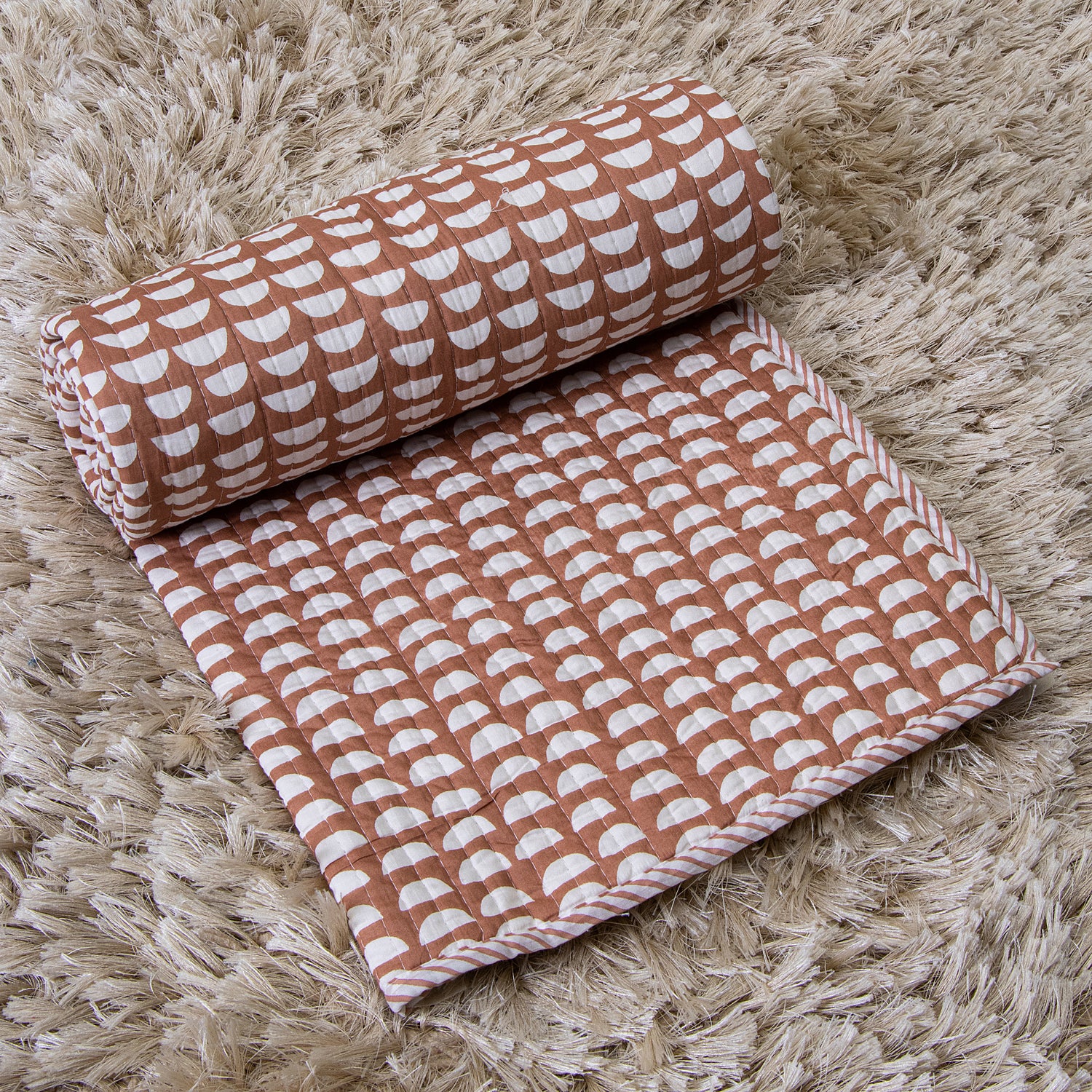 Brown Sunrise Soft Cotton Baby Receiving Blankets
