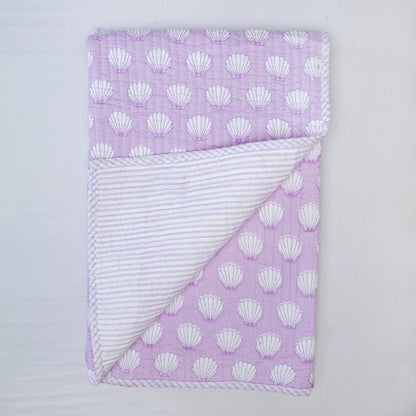 Supper Soft Purple Cotton Baby Quilt Online