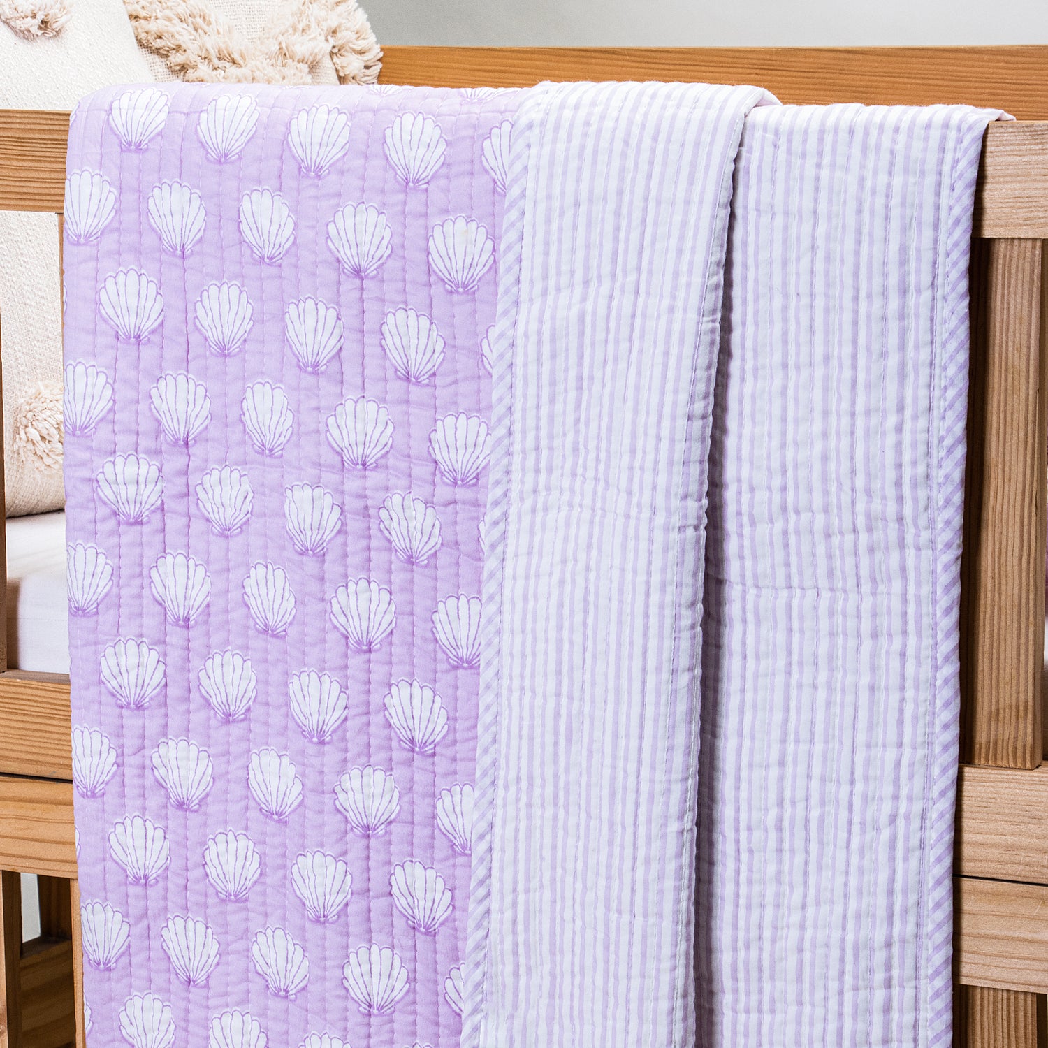 Supper Soft Purple Cotton Baby Quilt Online