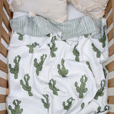 Cactus Design Green Soft Modern Baby Blankets