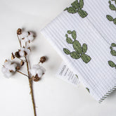 Cactus Design Green Soft Modern Baby Blankets