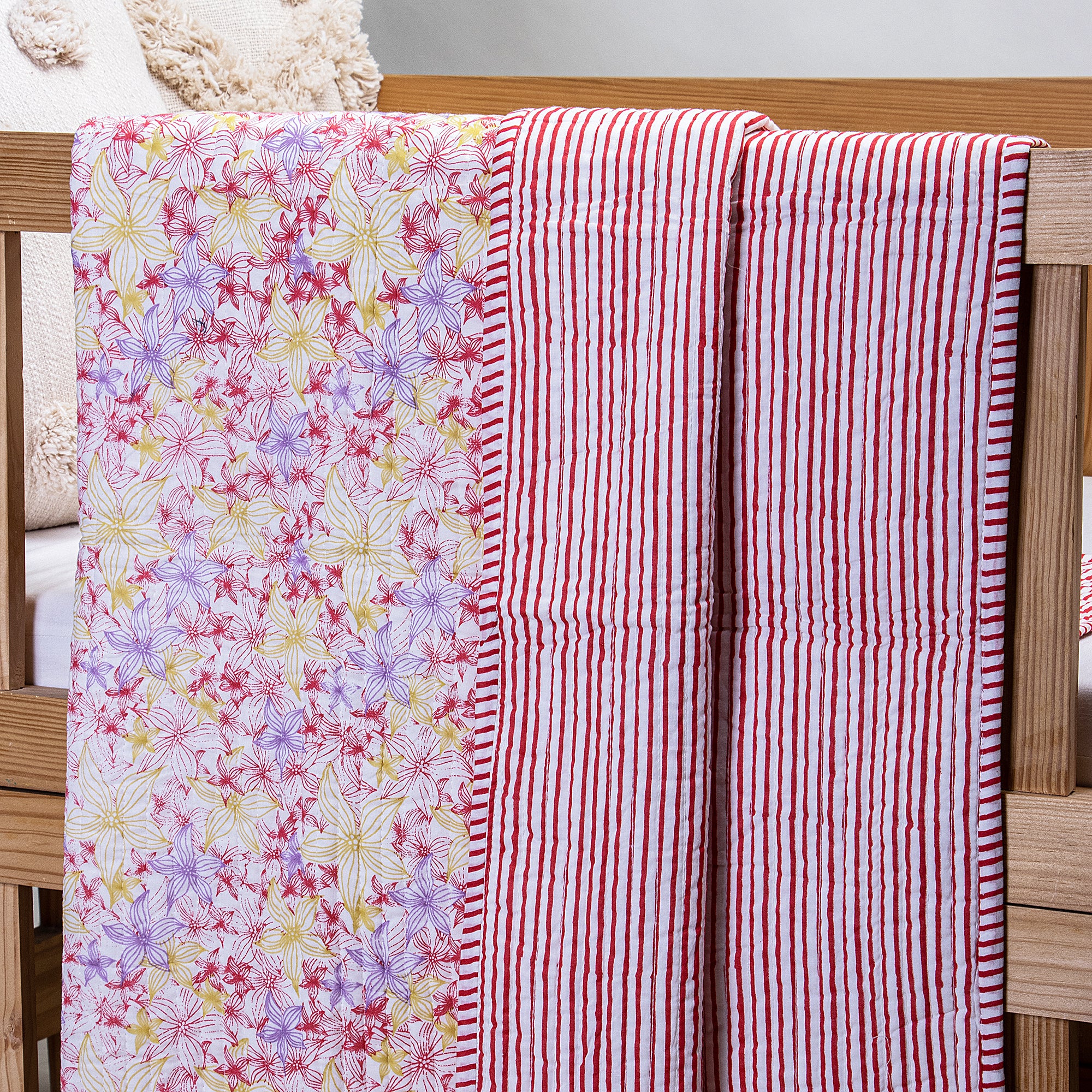 Multicolor Floral Print Soft Modern Baby Blankets