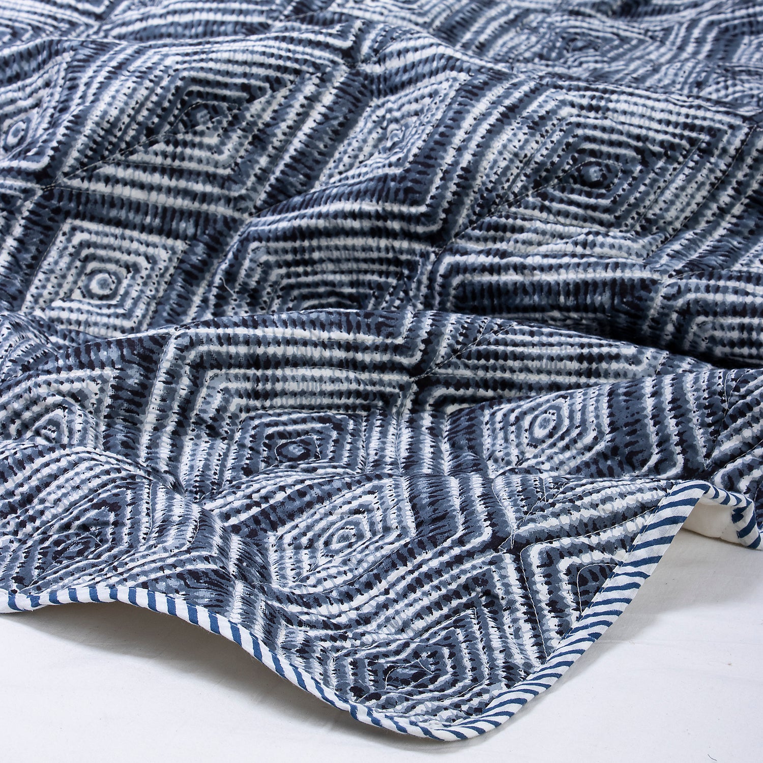 Handmade Ikat Cotton Soft Quilt