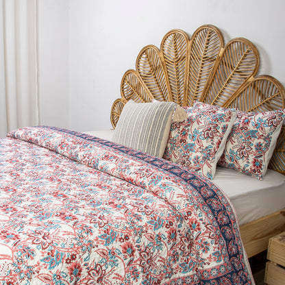 Multicolor Handmade Soft Cotton Jaipuri Quilts floral design 