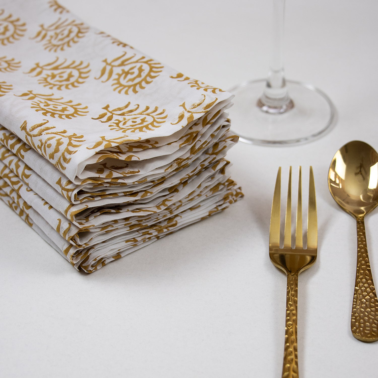 Handmade Printed Cotton Napkins Set Reusable Napkins