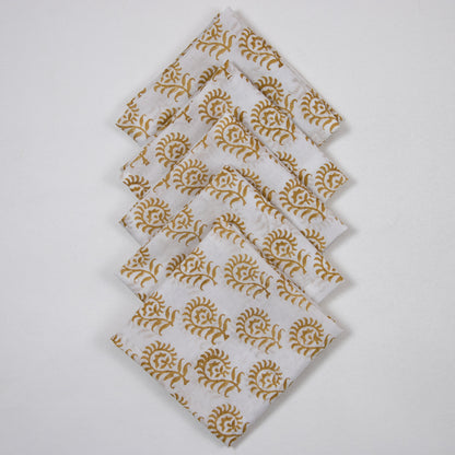 Handmade Printed Cotton Napkins Set Reusable Napkins