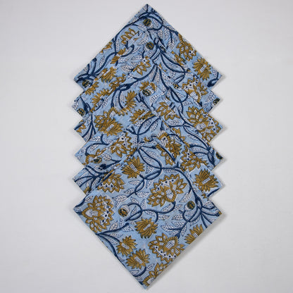 Natural Block Soft Cotton Printed Napkins