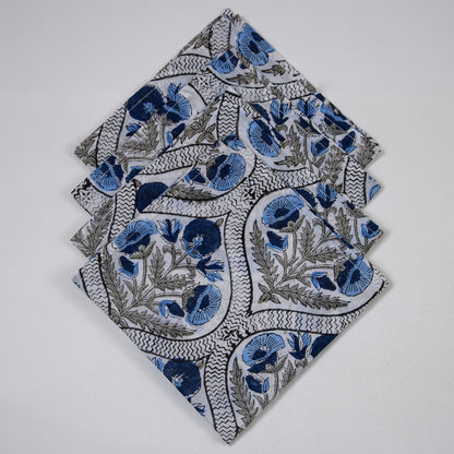 Handmade Floral Printed Cotton Cloth Napkins