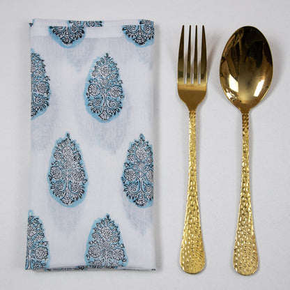 Blue Boota Hand Block Printed Cotton Napkins