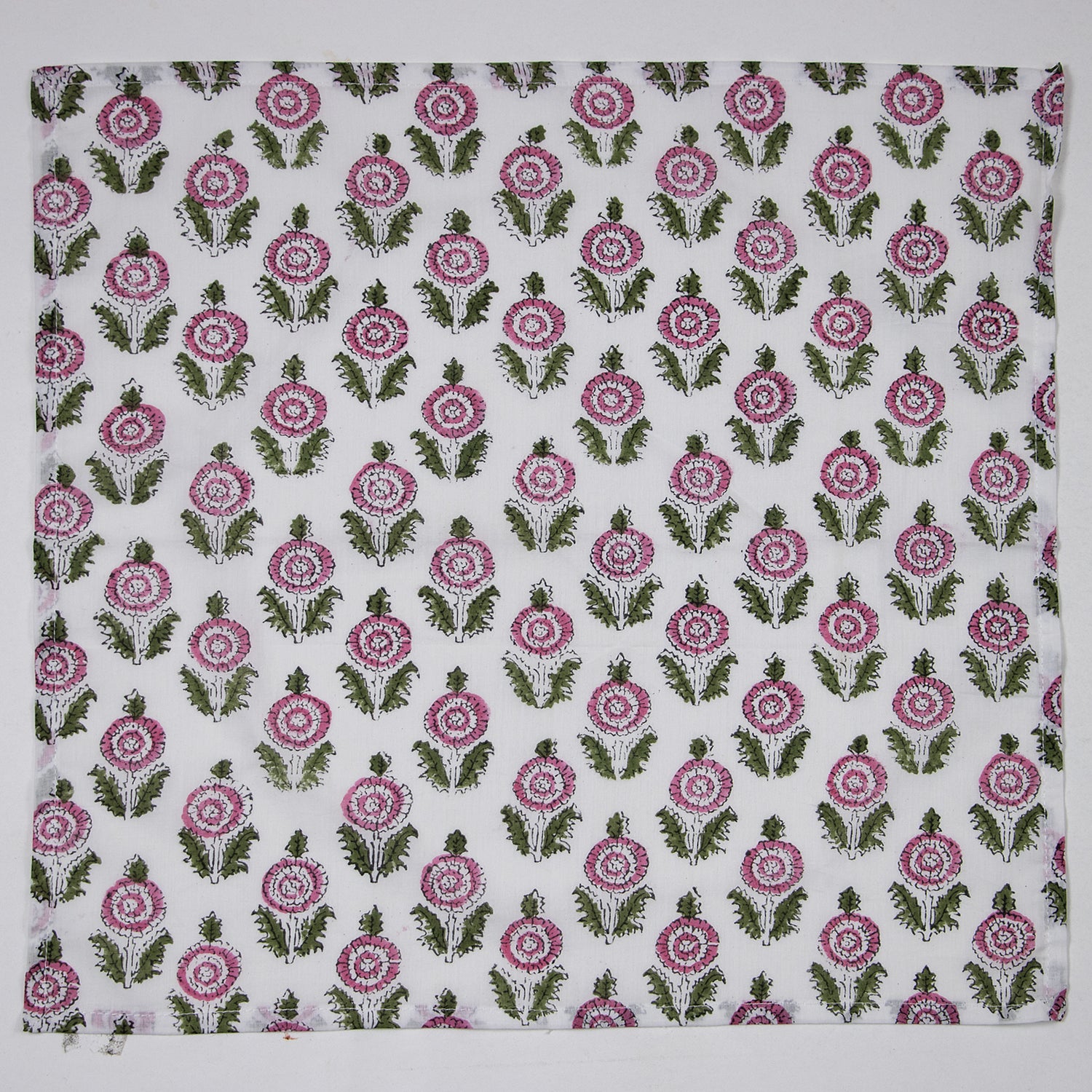 Floral Hand Block Printed Soft Cotton Napkins
