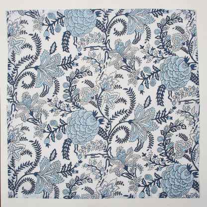 Hand Block Floral Printed Cotton Table Napkin Cloth