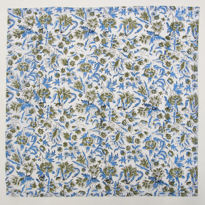 Blue Hand Block Printed Cotton Napkins Cloth