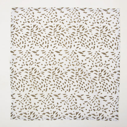Green Leaf Hand Blocked Pure Cotton Printed Napkin Cloth