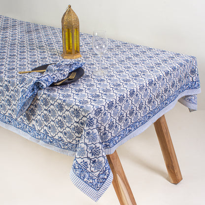 Cotton Table Cloth 6 Seater Table Clothes with Napkins