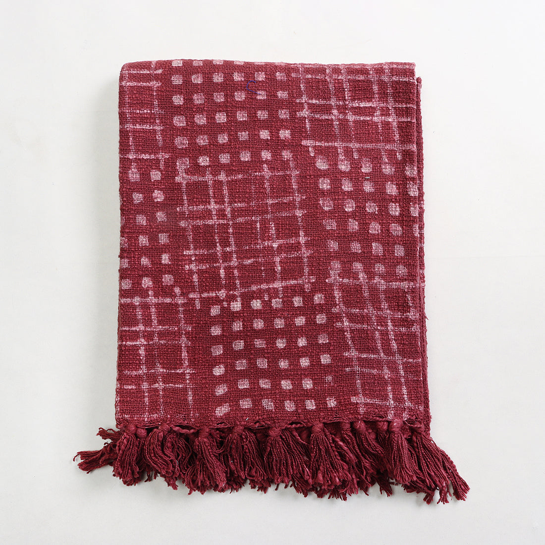 New Maroon Color Soft Cotton Cozy Throws Blankets For Home Decor