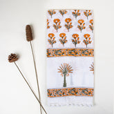 Stylish Stoles Mustard Palm Hand Block Print