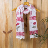 Maroon Cotton Stole Scarf