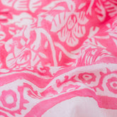 Pink Floral Print Hand Block Cotton Scarf Womens