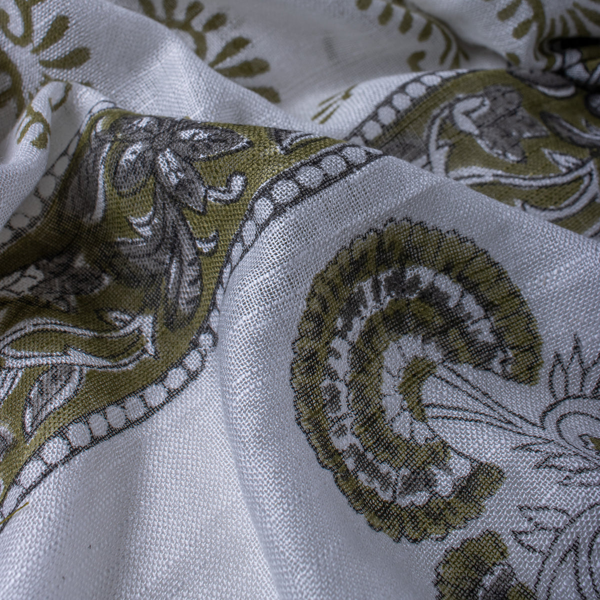Indian Hand Block Printed Buti Soft Neck wrap Linen Stole